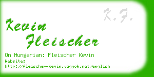 kevin fleischer business card